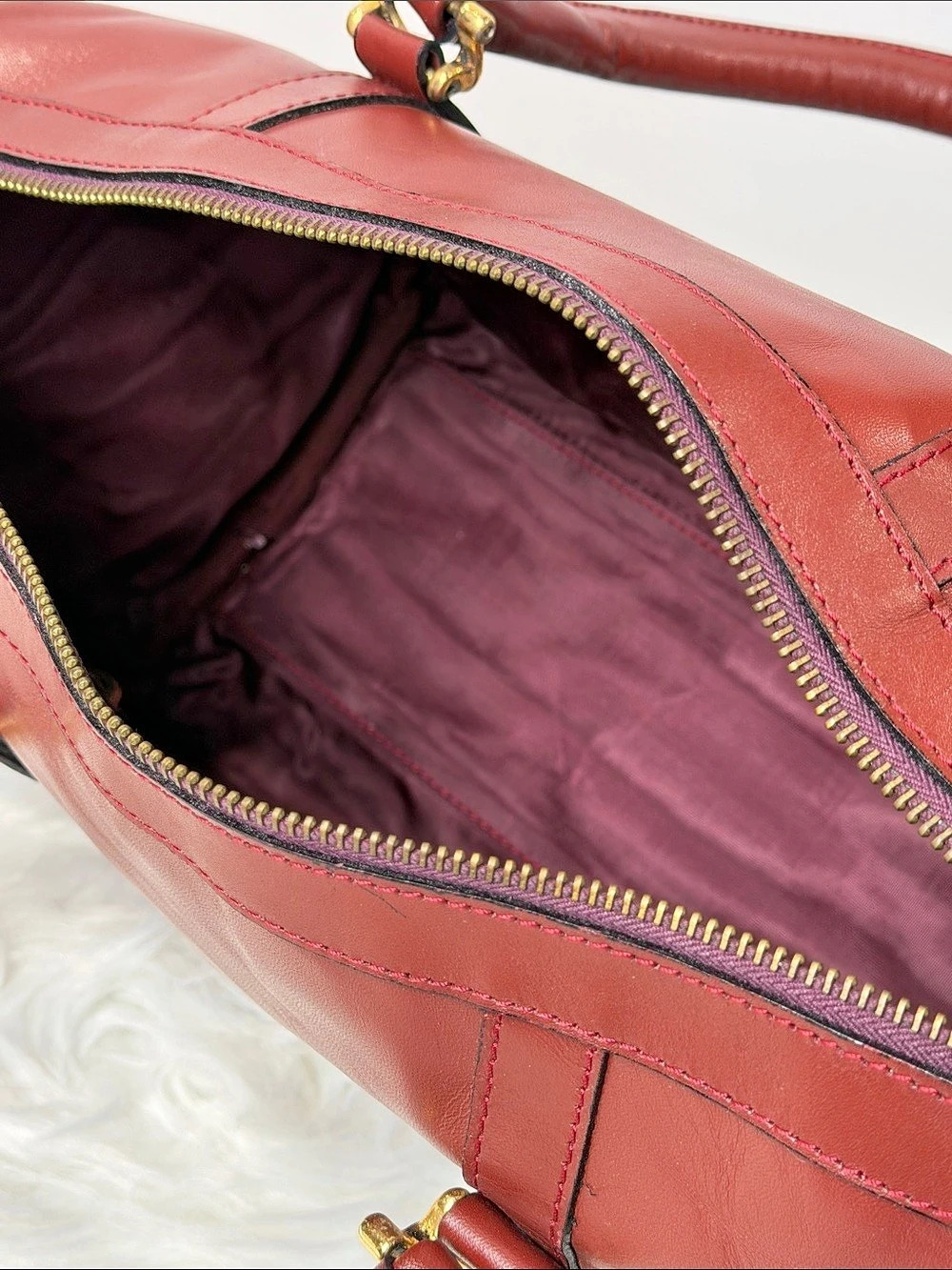 Cartier Must de Cartier Bordeaux Leather Boston Bag - Picture 6 of 16